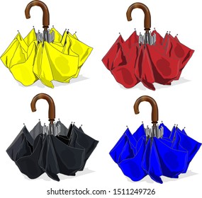 Umbrella for rain. Vector Illustration. 