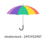 umbrella rainbow color, umbrella colorful for icon, umbrella simple style