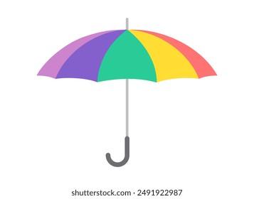 umbrella rainbow color, umbrella colorful for icon, umbrella simple style