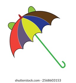 umbrella rainbow color, umbrella colorful for icon, umbrella simple style