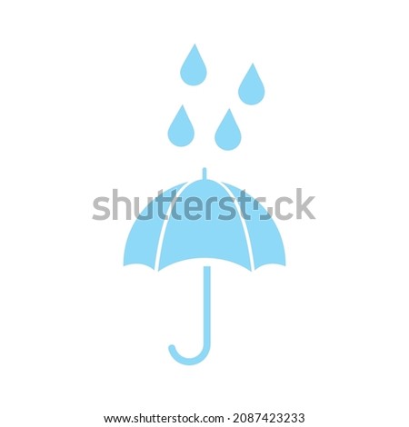 umbrella with raindrops icon symbol