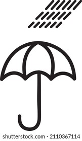 umbrella and raindrops icon trendy on white background..eps
