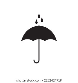 umbrella for the rain,rain drop icon vector isolated on background