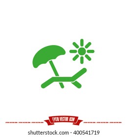 Umbrella Recliner Icon.