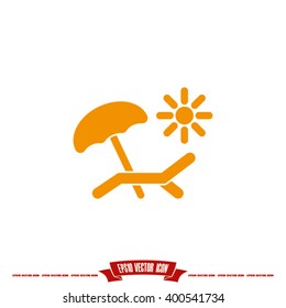 Umbrella Recliner Icon.