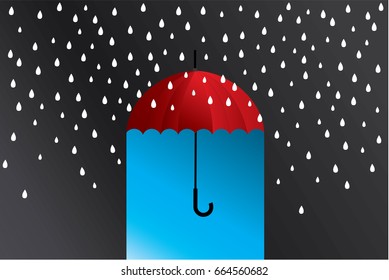  umbrella red rain  ideas design vector illustration on background