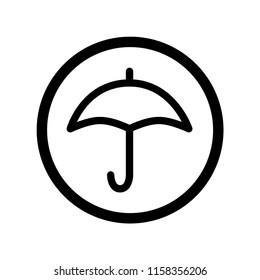Umbrella related  weather and icons