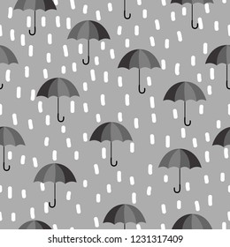 Umbrella repeat pattern. For fabric,paper,wrap,textile, poster, card, scrapbooking, birthday and party invitation, wallpaper or background.