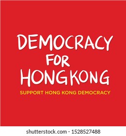 Umbrella Revolution. Protest Poster for Hong Kong Democracy. Vector Illustration. 