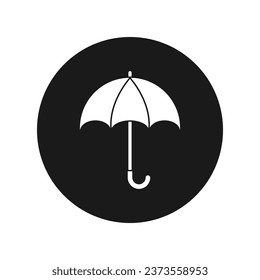 Umbrella round silhouette vector icon