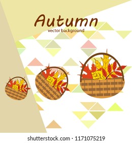 umbrella rubber boots maple leaf basket mushroom autumnal vector background