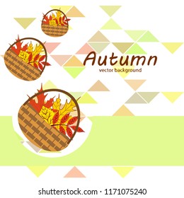 umbrella rubber boots maple leaf basket mushroom autumnal vector background