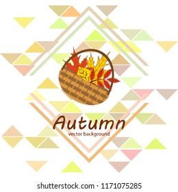 umbrella rubber boots maple leaf basket mushroom autumnal vector background