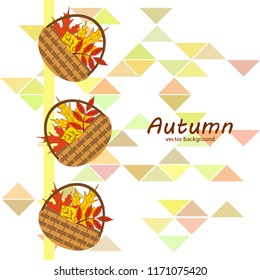 umbrella rubber boots maple leaf basket mushroom autumnal vector background