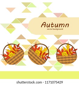 umbrella rubber boots maple leaf basket mushroom autumnal vector background
