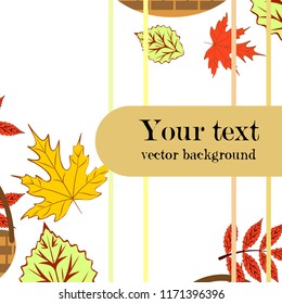 umbrella rubber boots maple leaf basket mushroom autumnal vector background