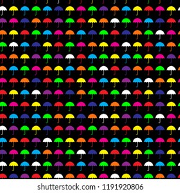 
Umbrella seamless pattern. Autumn (fall) background. Rainy weather. Protection concept. Vector illustration.