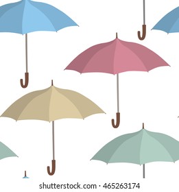 Umbrella seamless pattern. Rainy autumn concept background