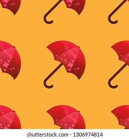 Umbrella seamless pattern vector illustration
