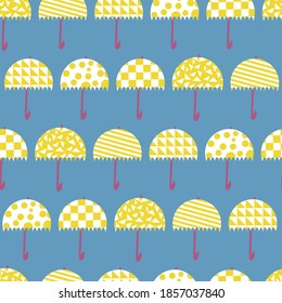 Umbrella Seamless Pattern. Vector illustration. Great for birthday, party, gift wrapping, wallpaper, textile and scrapbook 