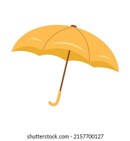 Umbrella semi flat color vector element. Full sized object on white. Rain and storm protection. Waterproof accessory simple cartoon style illustration for web graphic design and animation