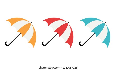 umbrella set vector. cartoon vector.