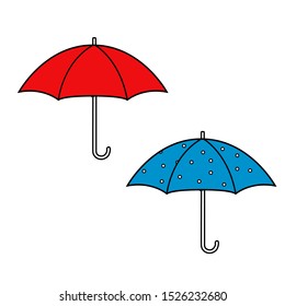 Umbrella set. Vector stock illustration isolated object