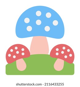 Umbrella shaped vegetable, concept of mushrooms icon

