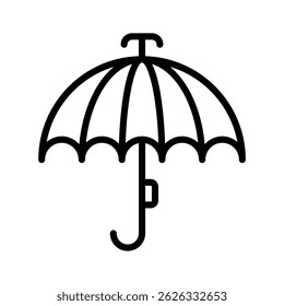 An umbrella shielding rain droplets, indicating rainy weather