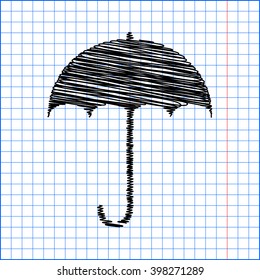 Umbrella sign icon