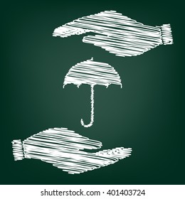 Umbrella sign icon