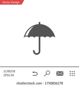Umbrella sign icon. Rain protection symbol. Vector illustration EPS 10.
