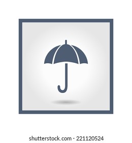 Umbrella sign icon. Rain protection symbol. Flat design style. 