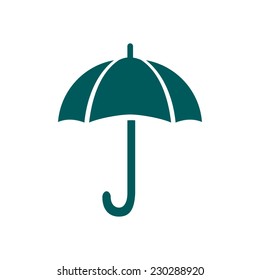 Umbrella sign icon. Rain protection symbol. Flat design style. 