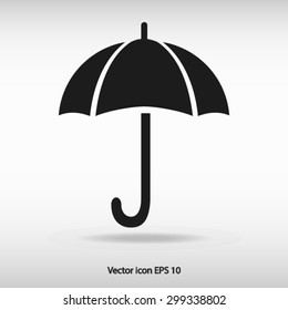 Umbrella sign icon. Rain protection symbol. Flat design style. 