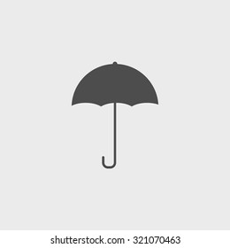 Umbrella sign icon. Rain protection symbol. Flat design style