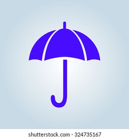 Umbrella sign icon. Rain protection symbol. Flat design style. 
