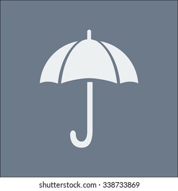 Umbrella sign icon. Rain protection symbol. Flat design style. 