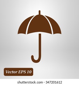 Umbrella sign icon. Rain protection symbol. Flat design style. 