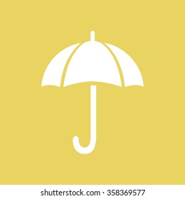 Umbrella sign icon. Rain protection symbol. Flat design style. 