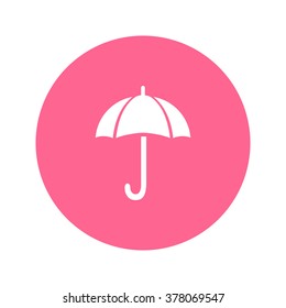 Umbrella sign icon. Rain protection symbol. Flat design style. 