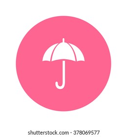 Umbrella sign icon. Rain protection symbol. Flat design style. 