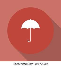 Umbrella sign icon. Rain protection symbol. Flat design style