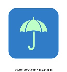 Umbrella sign icon. Rain protection symbol. Flat design style. 