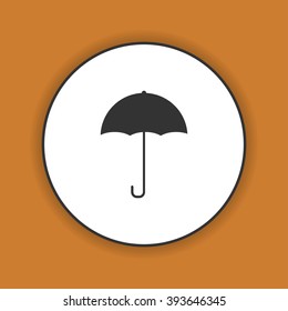 Umbrella sign icon. Rain protection symbol. Flat design style