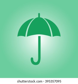 Umbrella sign icon. Rain protection symbol. Flat design style. 