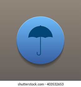 Umbrella sign icon. Rain protection symbol. Flat design style