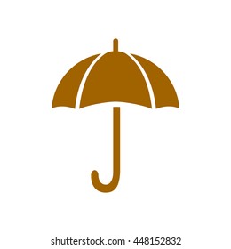 Umbrella sign icon. Rain protection symbol. Flat design style. 
