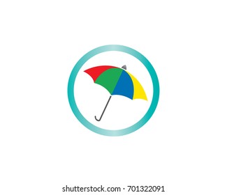 Umbrella sign Icon. Rain protection symbol. Flat design style.