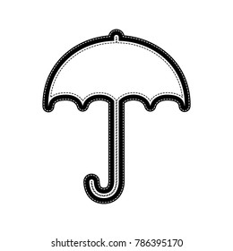 Umbrella sign icon. Rain protection symbol. Flat design style. Vector. Flat style black icon on white.